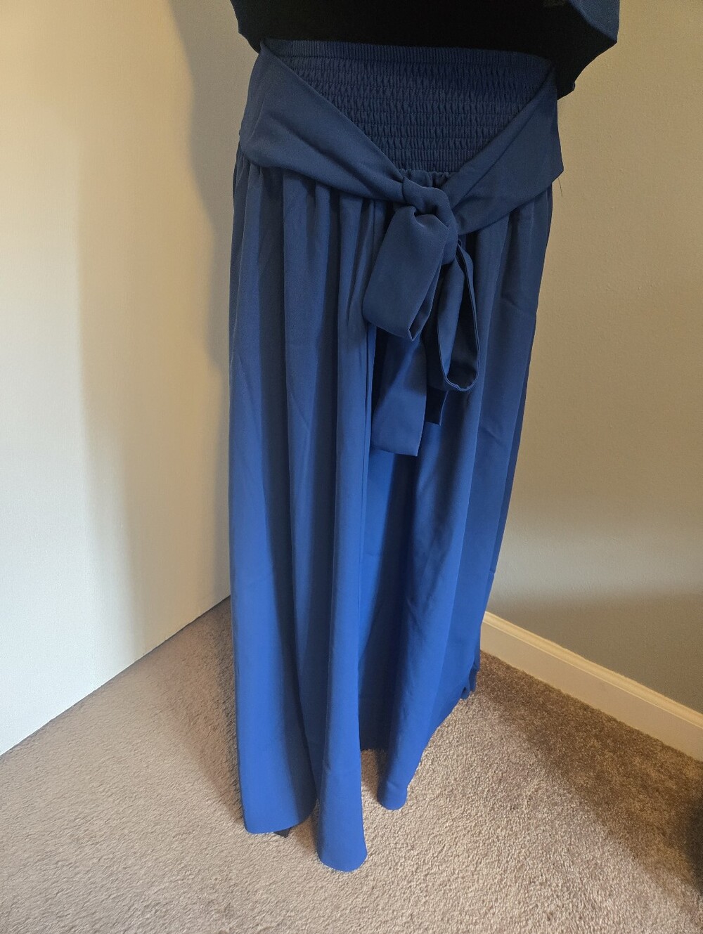 Zenana Matching Set. Blue Maxi Skirt And Crop Top - Picture 4 of 8
